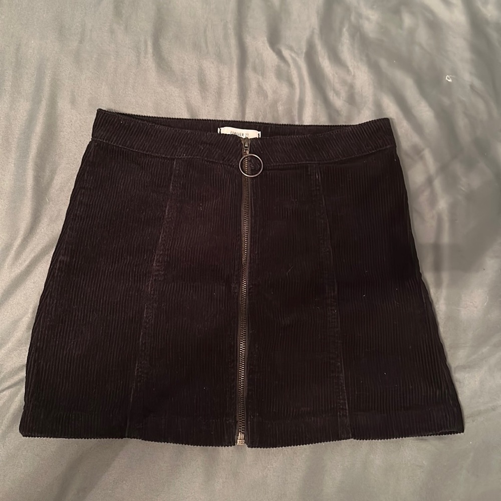 Black mini skirt